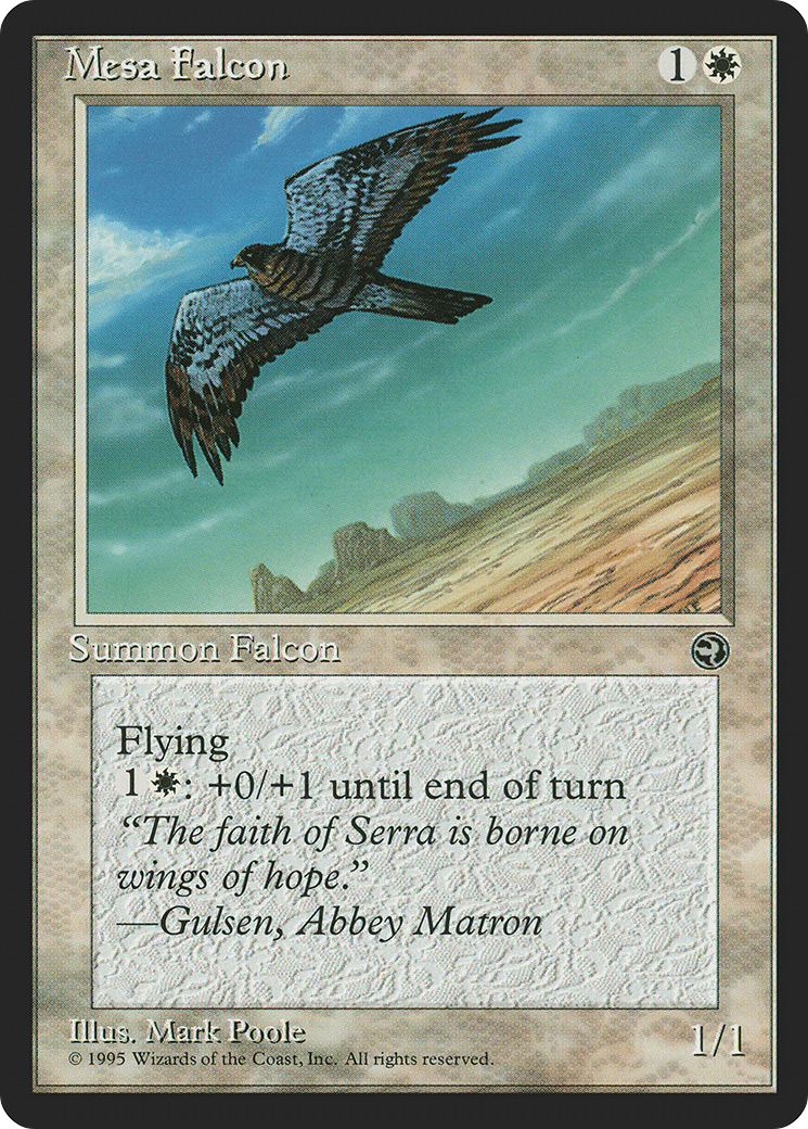 Mesa Falcon (Gemma Flavor Text) [Homelands]-1