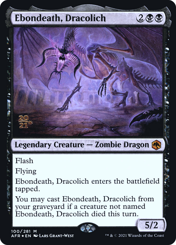 Ebondeath, Dracolich [Dungeons & Dragons: Adventures in the Forgotten Realms Prerelease Promos]-1
