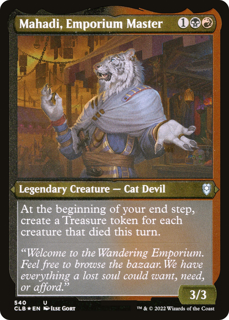 Mahadi, Emporium Master (CLB-540) - Commander Legends: Battle for Baldur's Gate Etched Foil-1