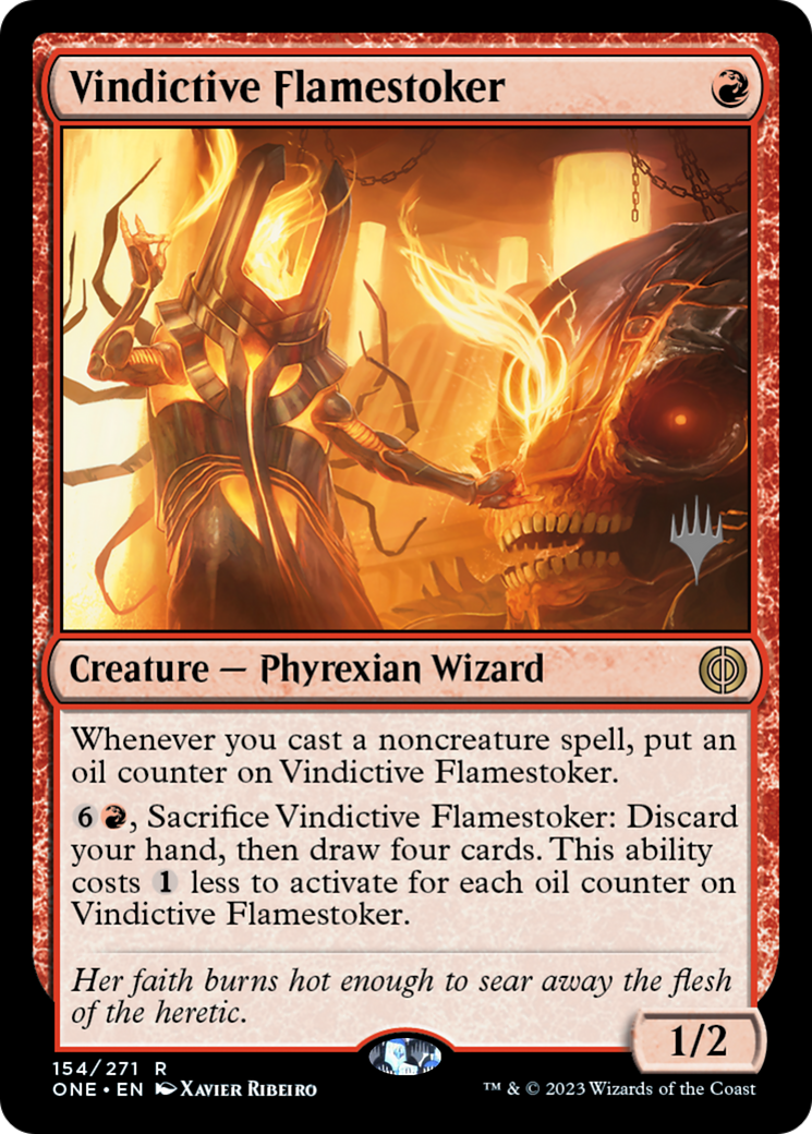 Vindictive Flamestoker (PPONE-154) - Phyrexia: All Will Be One Promos Foil-1