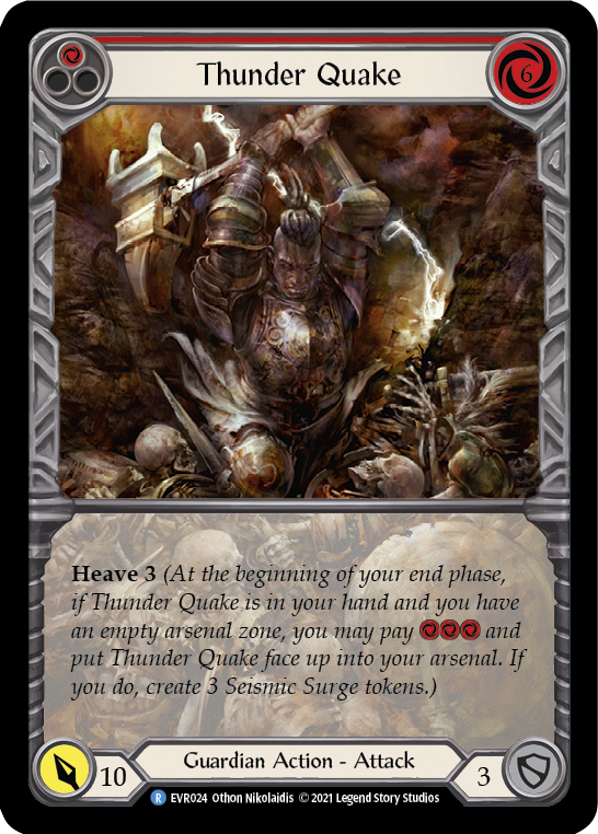 Thunder Quake (Red) [EVR024] (Everfest)  1st Edition Extended Art Rainbow Foil-2