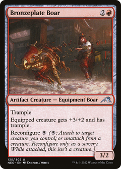 Bronzeplate Boar [Kamigawa: Neon Dynasty]-1
