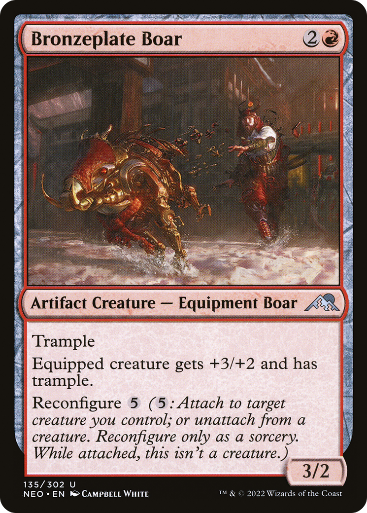 Bronzeplate Boar [Kamigawa: Neon Dynasty]-1