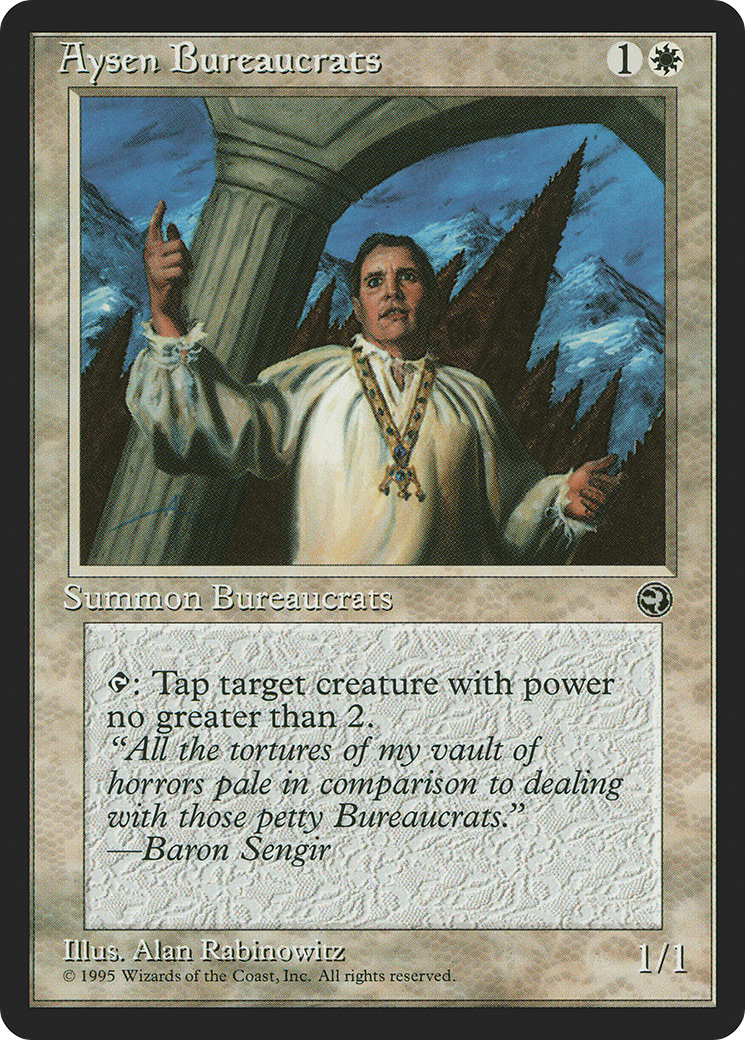 Aysen Bureaucrats (Baron Sengir Flavor Text) [Homelands]-1
