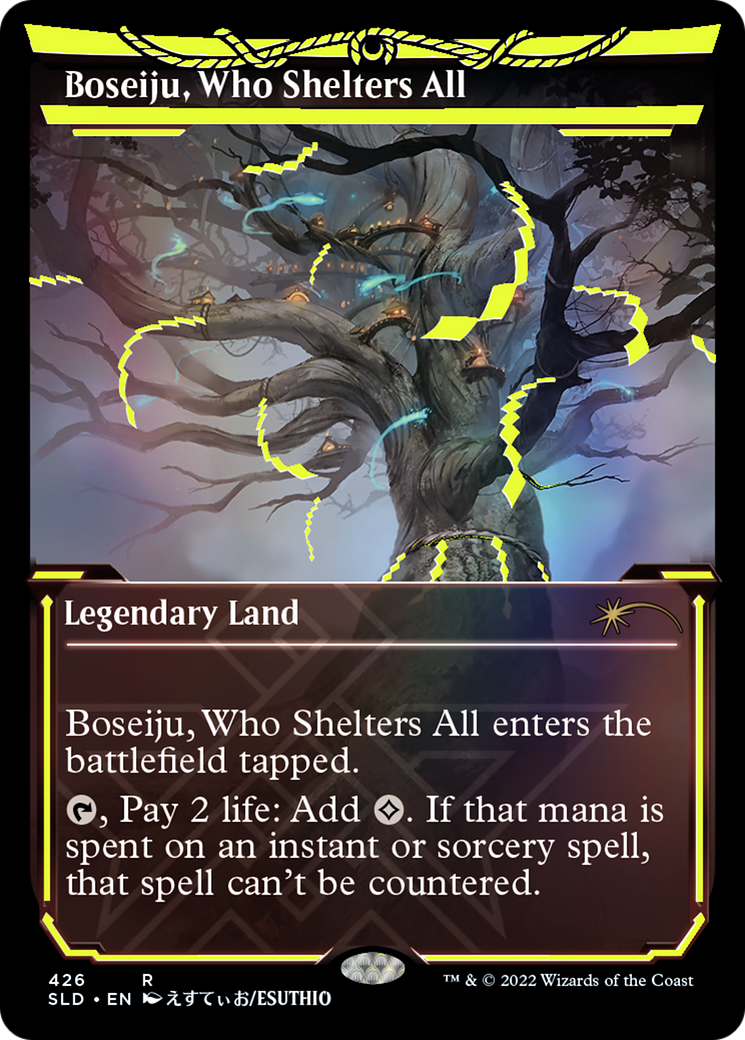 Boseiju, Who Shelters All (Neon Ink Yellow) [Secret Lair Drop Series]-1