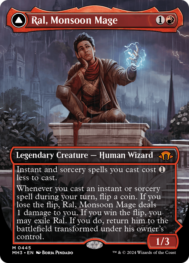 Ral, Monsoon Mage // Ral, Leyline Prodigy (Borderless) [Modern Horizons 3]-1