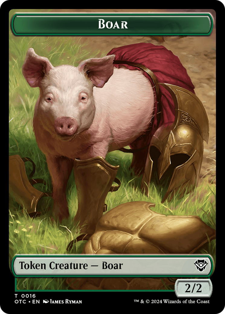 Boar (TOTC-016) - Outlaws of Thunder Junction Commander Tokens-1