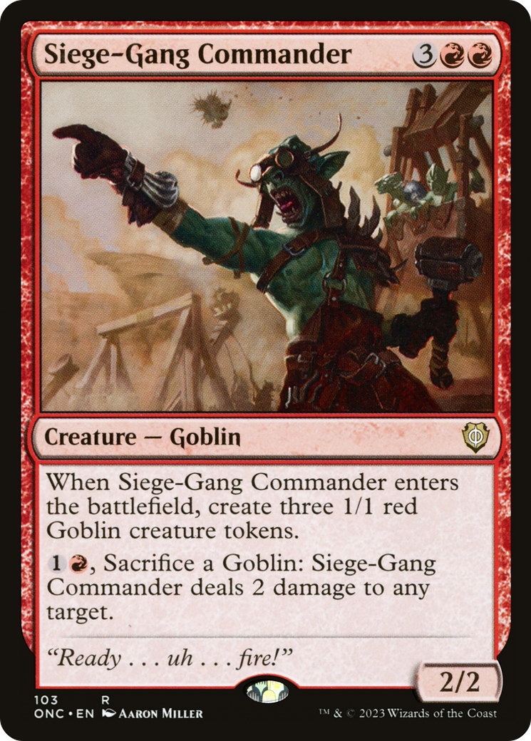 Siege-Gang Commander [Phyrexia: All Will Be One Commander]-1