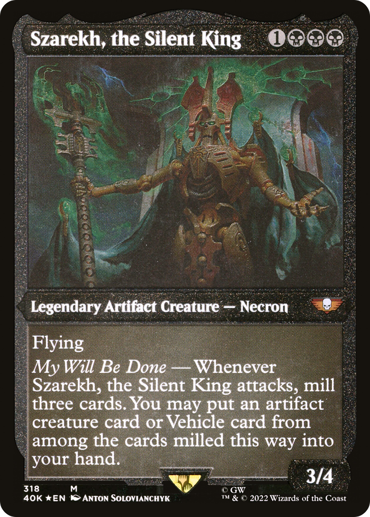 Szarekh, the Silent King (40K-318) - Warhammer 40,000 Commander Etched Foil-1