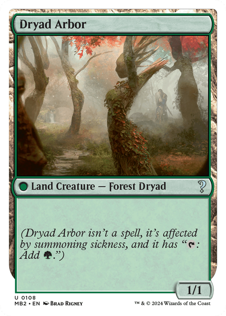 Dryad Arbor (White Border) [Mystery Booster 2]-1