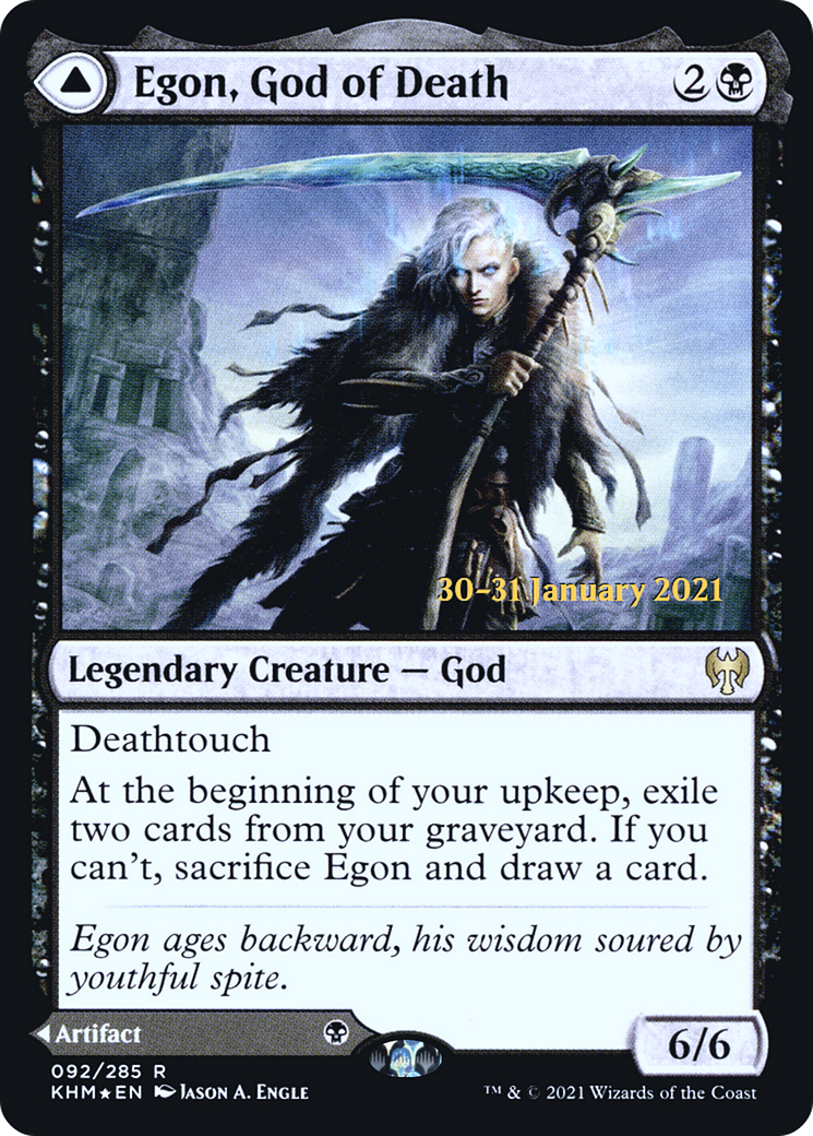 Egon, God of Death // Throne of Death [Kaldheim Prerelease Promos]-3