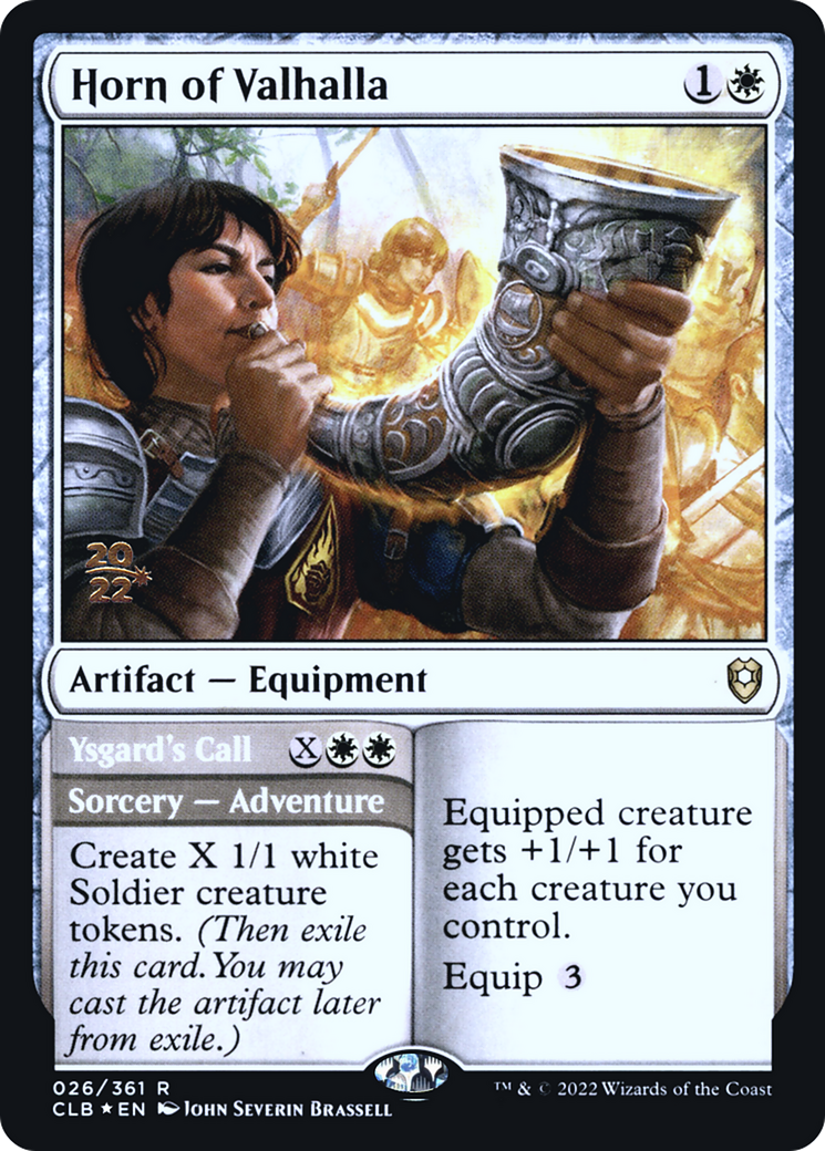 Horn of Valhalla // Ysgard's Call [Commander Legends: Battle for Baldur's Gate Prerelease Promos]-1