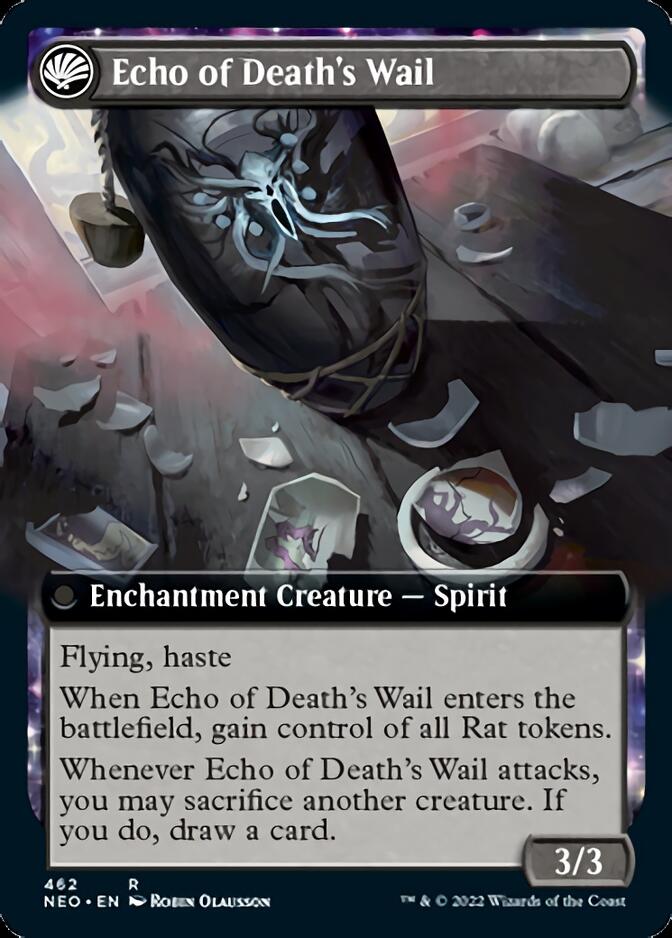 Tribute to Horobi // Echo of Death's Wail (Extended Art) [Kamigawa: Neon Dynasty]-2