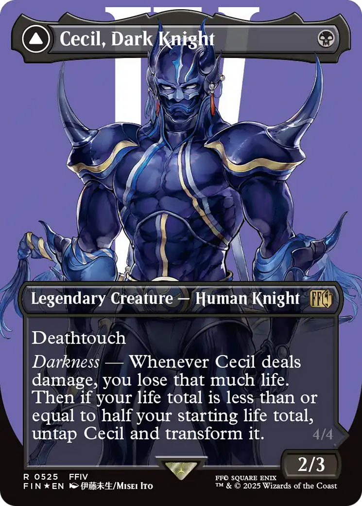 Cecil, Dark Knight // Cecil, Redeemed Paladin (Borderless) (Surge Foil) [FINAL FANTASY]-3