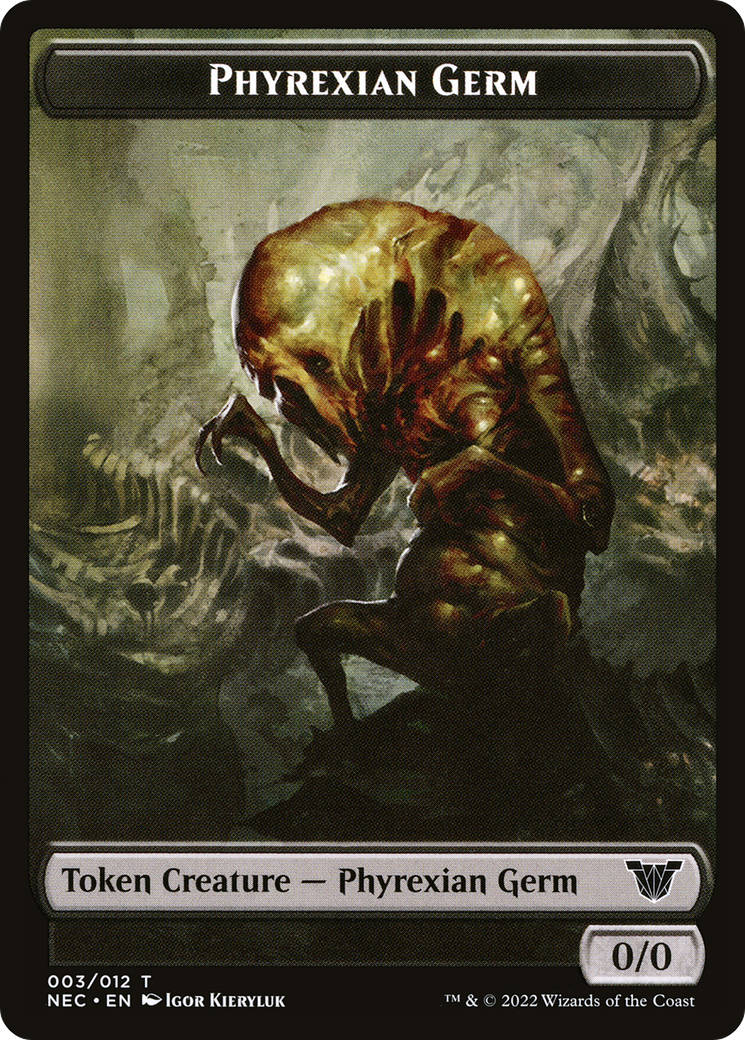 Phyrexian Germ (TNEC-003) - Neon Dynasty Commander Tokens-1