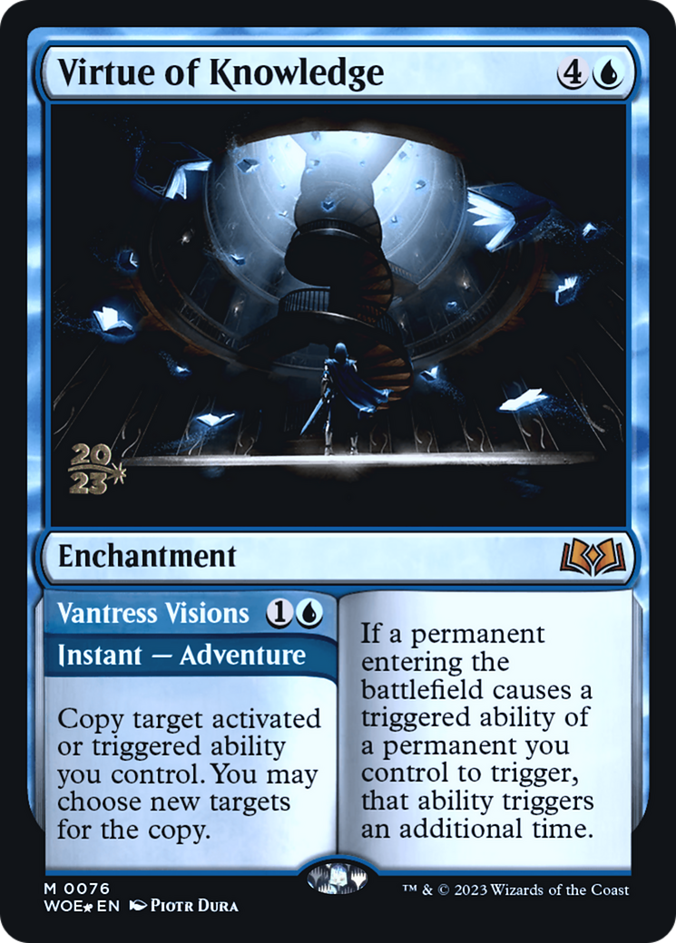 Virtue of Knowledge (PRE-076) - Wilds of Eldraine Promos Foil-1