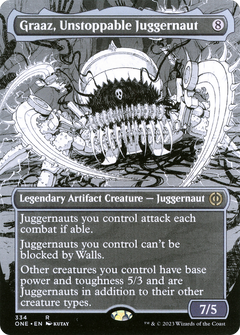 Graaz, Unstoppable Juggernaut (Borderless Manga) [Phyrexia: All Will Be One]-1