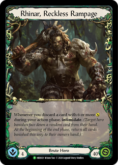 Rhinar, Reckless Rampage [HER021] (Promo)  1st Edition Rainbow Foil-1