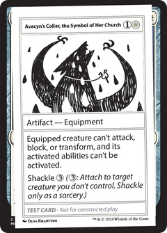 Avacyn's Collar, the Symbol of Her Church [Mystery Booster 2 Playtest Cards]-1