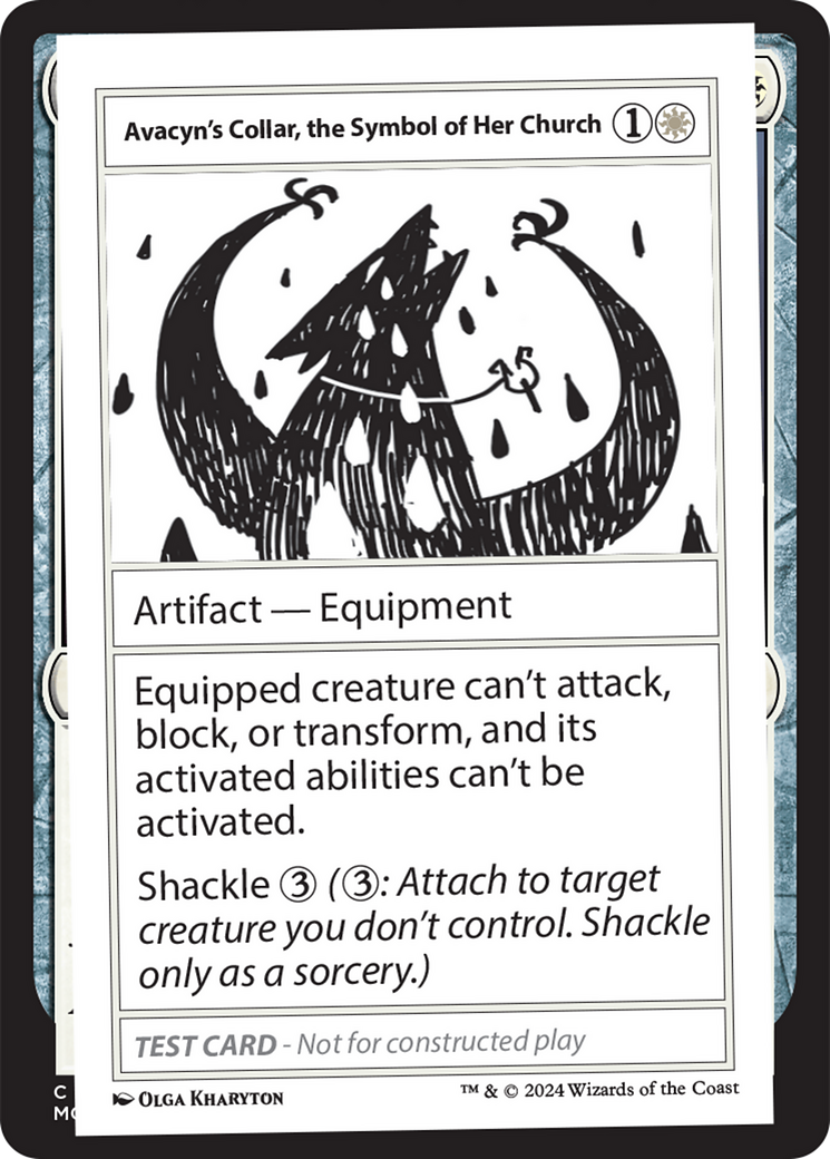 Avacyn's Collar, the Symbol of Her Church [Mystery Booster 2 Playtest Cards]-1