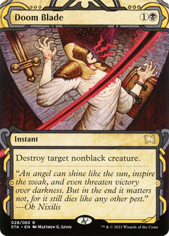 Doom Blade (STA-028) - Strixhaven Mystical Archive: (Showcase) (Borderless) Etched Foil-1