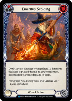 Emeritus Scolding (Red) [EVR125] (Everfest)  1st Edition Rainbow Foil-2