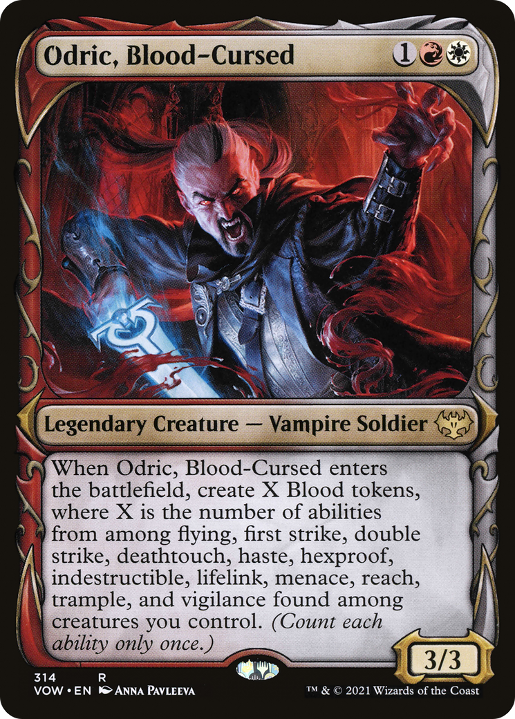 Odric, Blood-Cursed (Showcase Fang Frame) [Innistrad: Crimson Vow]-1