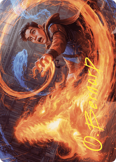 Frantic Firebolt // Frantic Firebolt (AWOE-016) - Wilds of Eldraine Art Series (Borderless) Foil-1