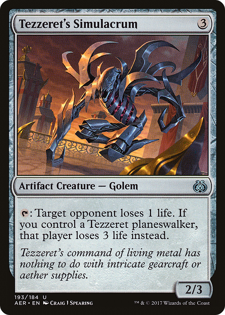 Tezzeret's Simulacrum (AER-193) - Aether Revolt Foil-1
