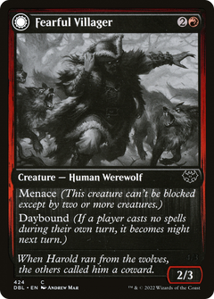 Fearful Villager // Fearsome Werewolf [Innistrad: Double Feature]-3