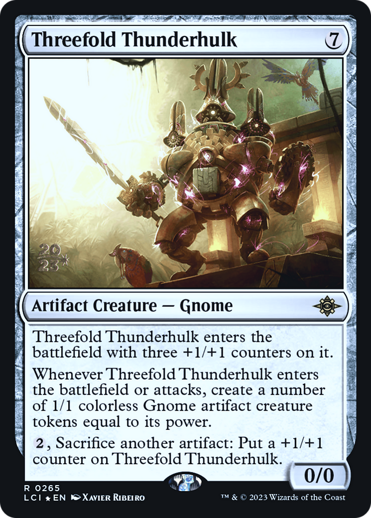 Threefold Thunderhulk [The Lost Caverns of Ixalan Prerelease Cards]-1