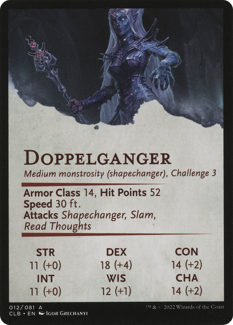 Mocking Doppelganger // Mocking Doppelganger (ACLB-012) - Battle for Baldur's Gate Art Series (Borderless) Foil-2