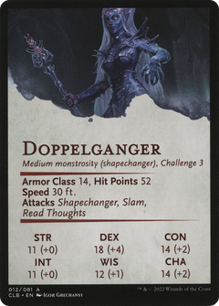 Mocking Doppelganger // Mocking Doppelganger (ACLB-012) - Battle for Baldur's Gate Art Series (Borderless) Foil-2