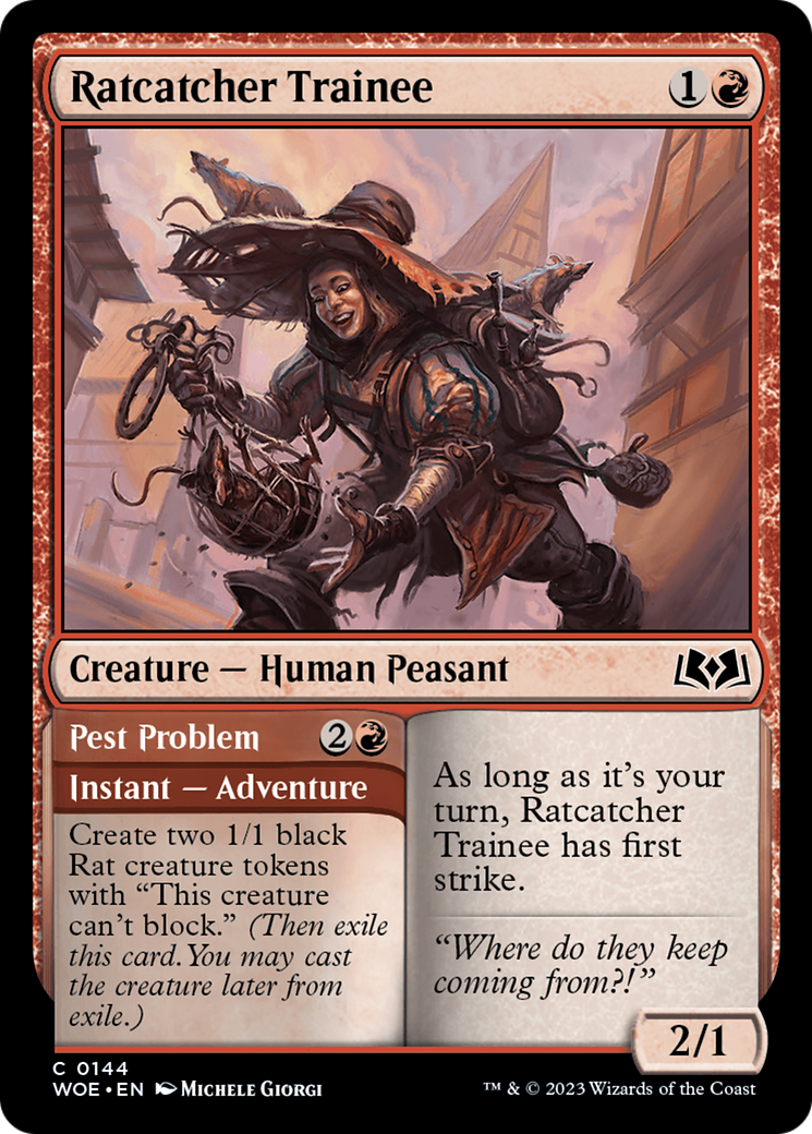 Ratcatcher Trainee // Pest Problem [Wilds of Eldraine]-1