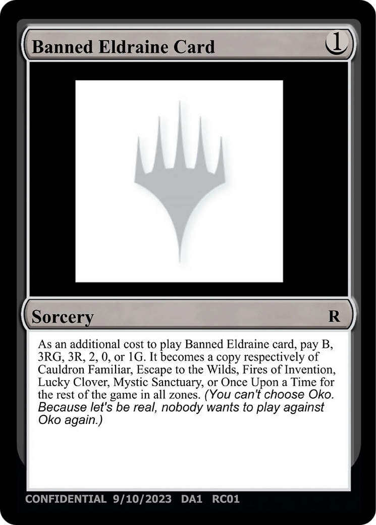 Banned Eldraine Card (UNK-RC01A) - Unknown Event-1