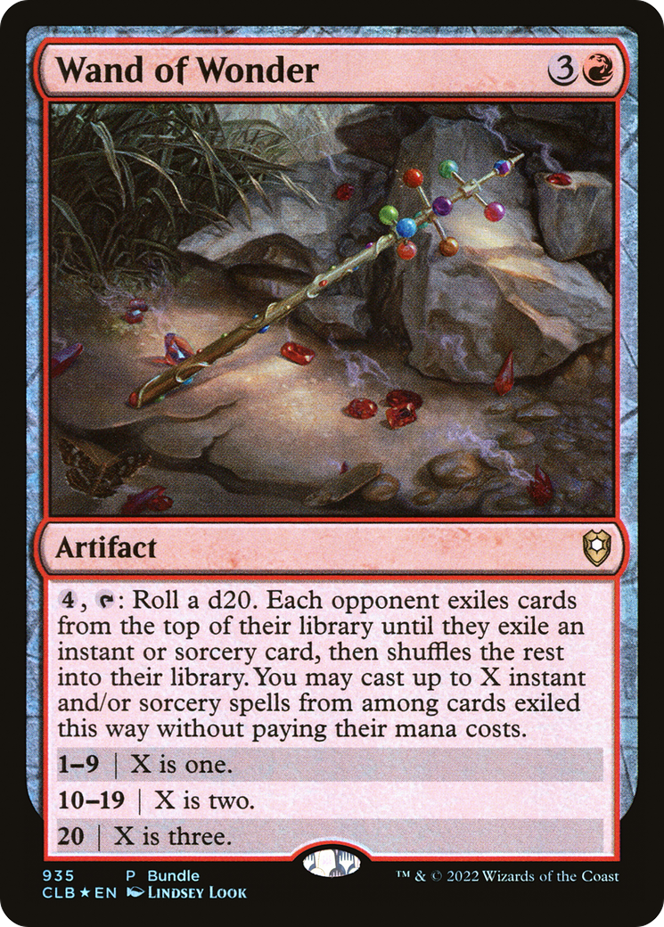 Wand of Wonder (CLB Bundle) (UMP-935) - Commander Legends: Battle for Baldur's Gate Foil-1