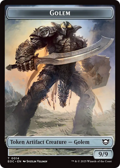 Golem (0012) // Golem (0014) Double-Sided Token [Edge of Eternities Commander Tokens]-2
