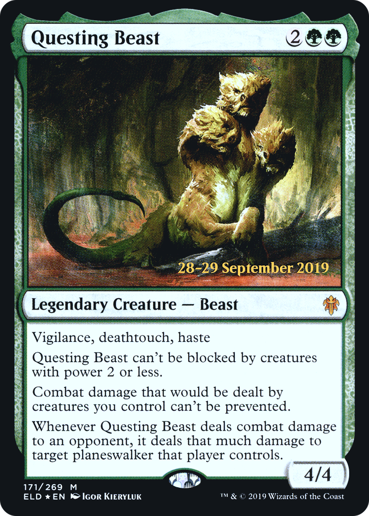 Questing Beast [Throne of Eldraine Prerelease Promos]-1