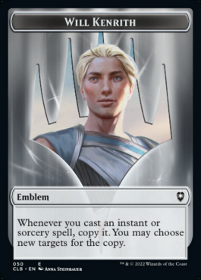 Will Kenrith Emblem // Copy Double-Sided Token [Commander Legends: Battle for Baldur's Gate Tokens]-1