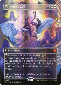 Valkyrie's Call (Borderless) (Mana Foil) (FDN-371) - Foundations: (enchantment) (Borderless) Foil-1