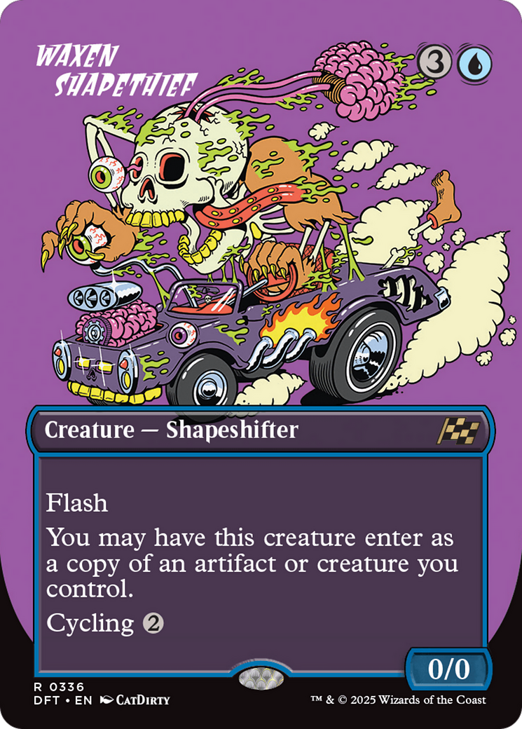 Waxen Shapethief (Borderless) (DFT-336) - Aetherdrift (Borderless) Foil-1