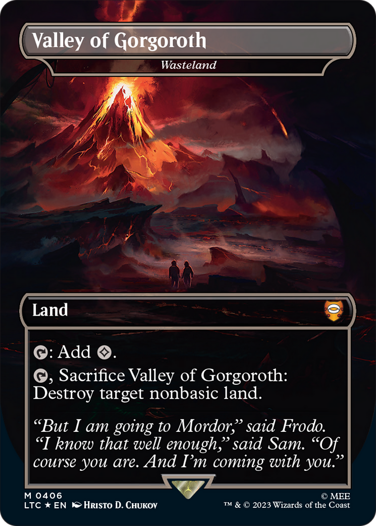 Valley of Gorgoroth - Wasteland (Surge Foil Realms and Relics) [The Lord of the Rings: Tales of Middle-Earth Commander]-1
