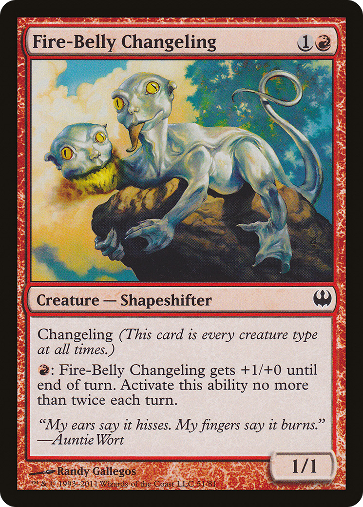 Fire-Belly Changeling [Duel Decks: Knights vs. Dragons]-1