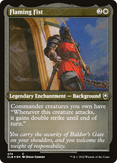 Flaming Fist (CLB-474) - Commander Legends: Battle for Baldur's Gate Etched Foil-1