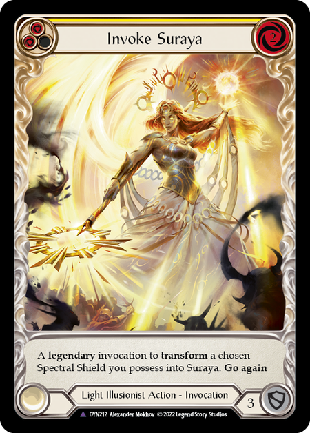 Invoke Suraya // Suraya, Archangel of Knowledge (Marvel) [DYN212] (Dynasty)  Cold Foil-1