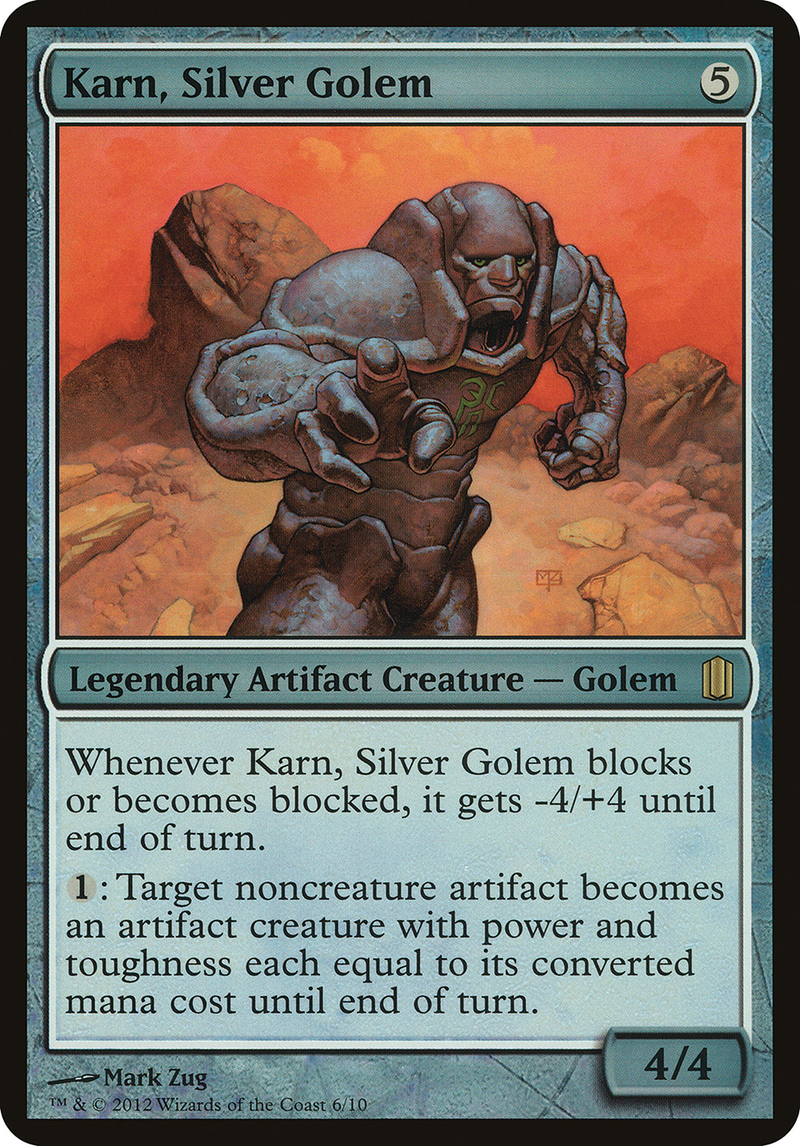 Karn, Silver Golem (Oversized) [Commander's Arsenal Oversized]-1