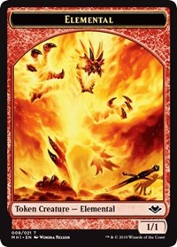 Elemental (008) // Rhino (013) Double-Sided Token [Modern Horizons Tokens]-1