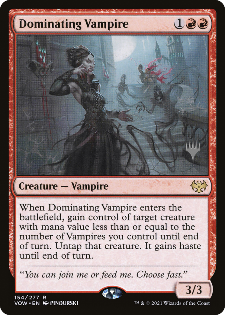 Dominating Vampire (Promo Pack) [Innistrad: Crimson Vow Promos]-1
