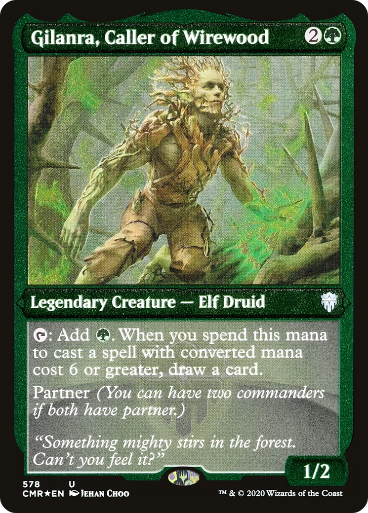 Gilanra, Caller of Wirewood (Etched) [Commander Legends]-1