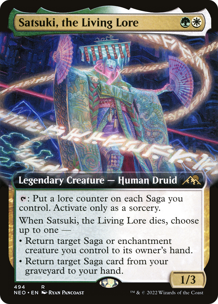 Satsuki, the Living Lore (Extended Art) [Kamigawa: Neon Dynasty]-1